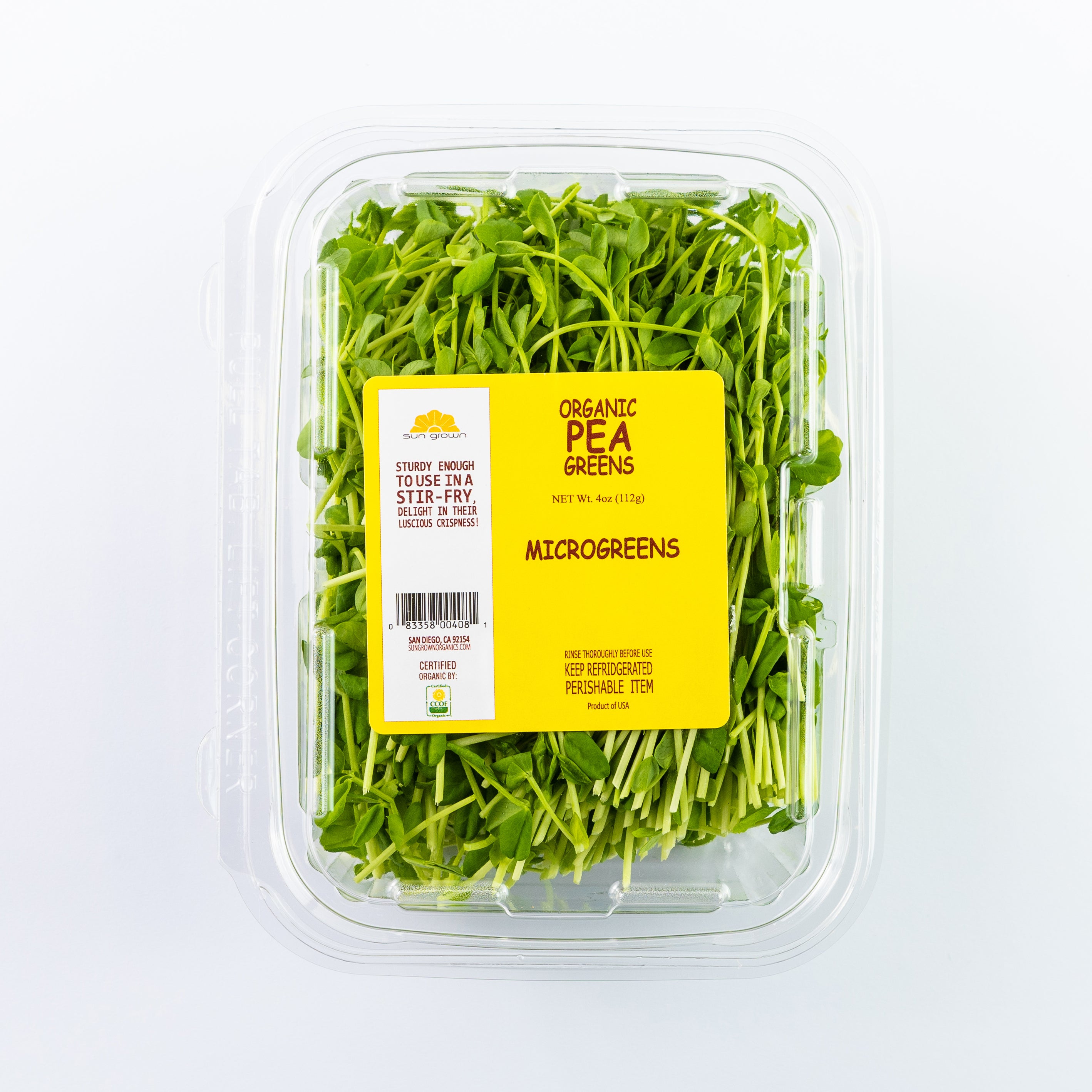 Organic Microgreen Pea Greens – Sun Grown